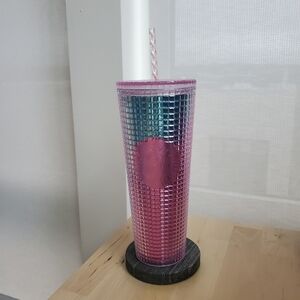 Starbucks Limited Edition Pink Blue Gradient Studded Tumbler | Venti 24 Oz